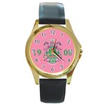 aka GSTA AKA Round Gold Metal Watch