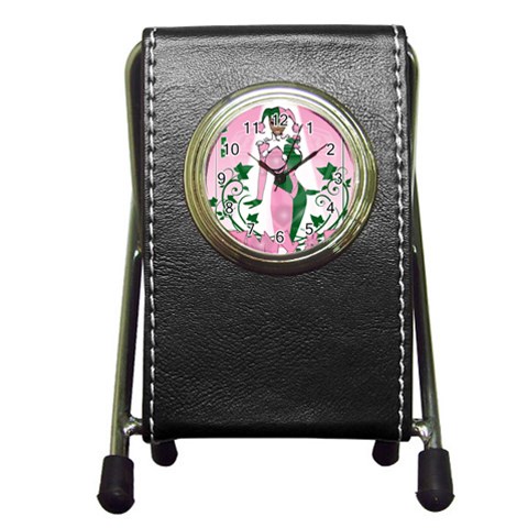 aka (The Joker) Pen Holder Desk Clock from ArtsNow.com Front