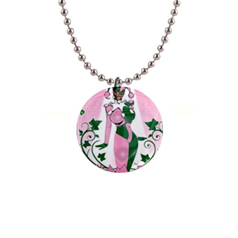 aka (The Joker) 1  Button Necklace from ArtsNow.com Front