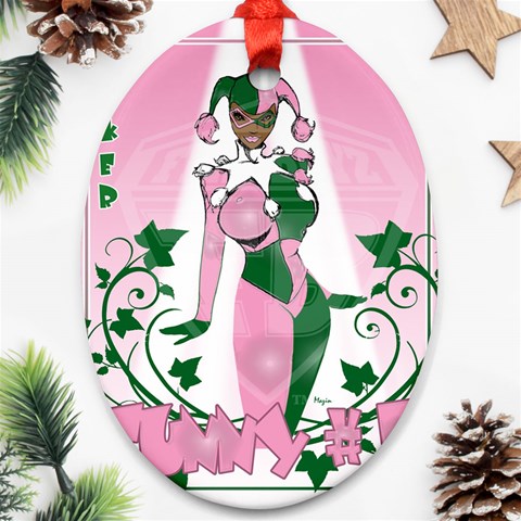 aka (The Joker) Oval Ornament (Two Sides) from ArtsNow.com Front