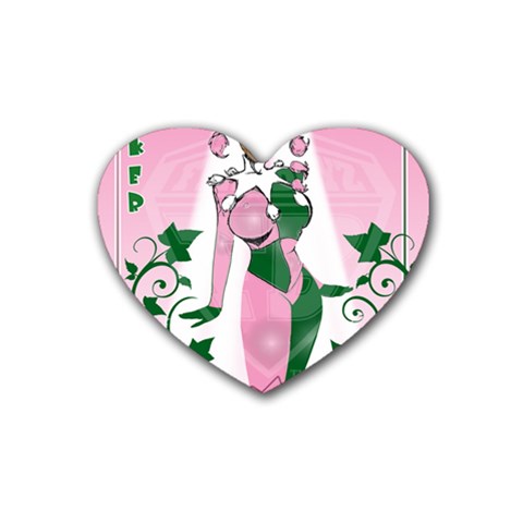 aka (The Joker) Rubber Coaster (Heart) from ArtsNow.com Front