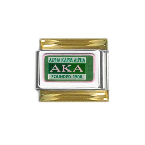 aka 0founders Gold Trim Italian Charm (9mm) from ArtsNow.com Front