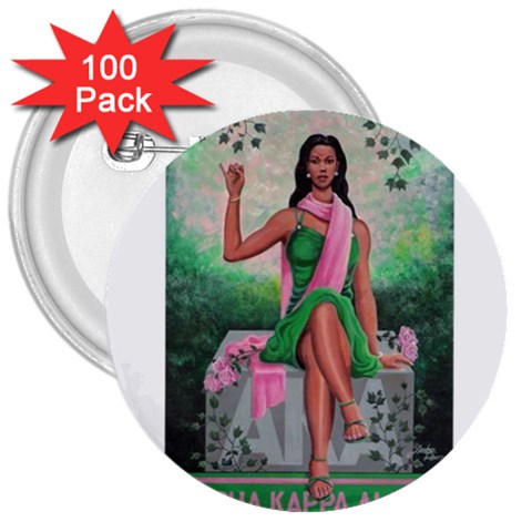aka 3  Button (100 pack) from ArtsNow.com Front