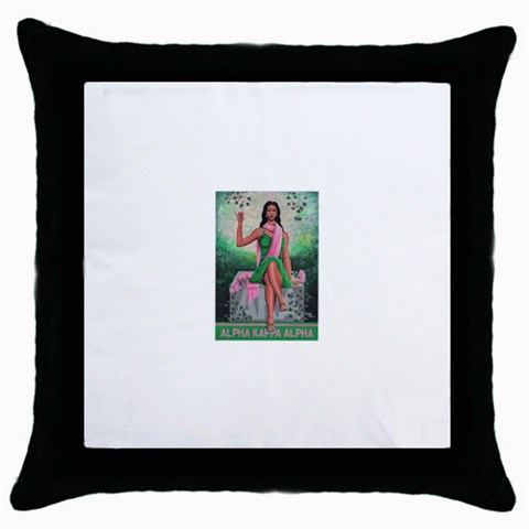 aka Throw Pillow Case (Black) from ArtsNow.com Front