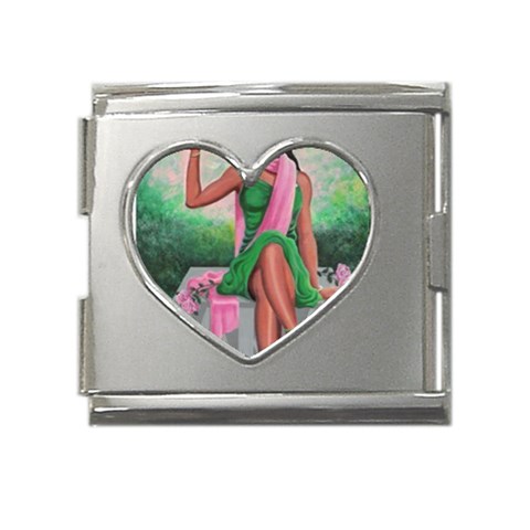 aka Mega Link Heart Italian Charm (18mm) from ArtsNow.com Front