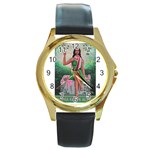 aka Round Gold Metal Watch