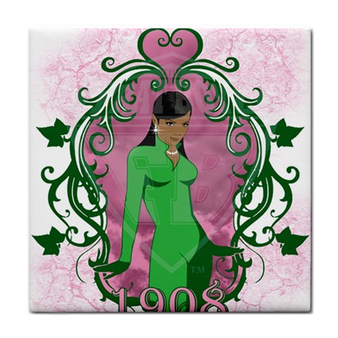 AKA 1908 Tile Coaster from ArtsNow.com Front