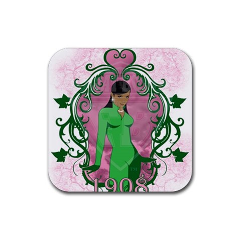 AKA 1908 Rubber Coaster (Square) from ArtsNow.com Front