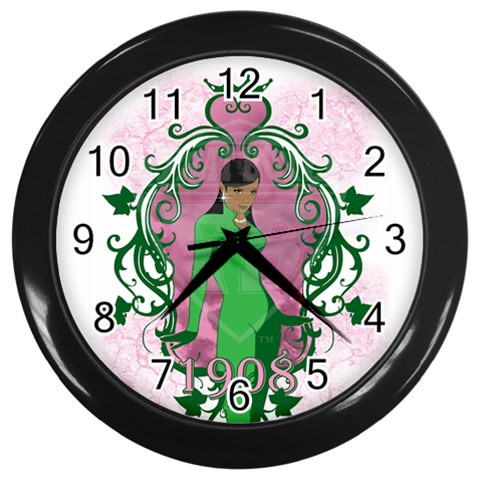 AKA 1908 Wall Clock (Black) from ArtsNow.com Front