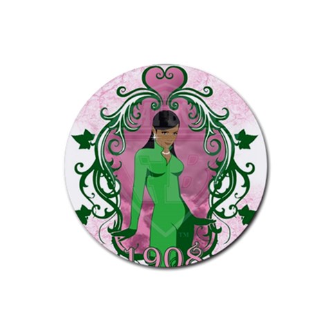 AKA 1908 Rubber Coaster (Round) from ArtsNow.com Front