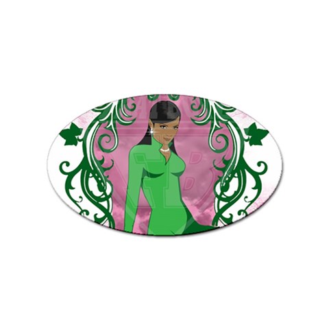 AKA 1908 Sticker Oval (100 pack) from ArtsNow.com Front