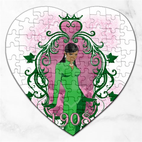 AKA 1908 Jigsaw Puzzle (Heart) from ArtsNow.com Front