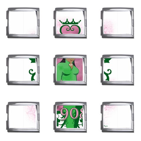 AKA 1908 Mega Link Italian Charm (9 pack) from ArtsNow.com Front
