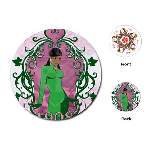 AKA 1908 Playing Cards (Round) from ArtsNow.com Front