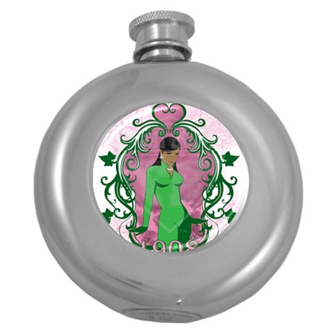 AKA 1908 Hip Flask (5 oz) from ArtsNow.com Front