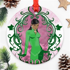 AKA 1908 Round Ornament (Two Sides) from ArtsNow.com Front