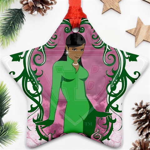 AKA 1908 Star Ornament (Two Sides) from ArtsNow.com Front