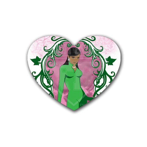 AKA 1908 Rubber Heart Coaster (4 pack) from ArtsNow.com Front