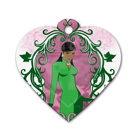 AKA 1908 Dog Tag Heart (Two Sides) from ArtsNow.com Front