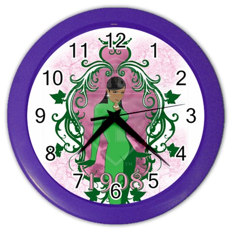 AKA 1908 Color Wall Clock from ArtsNow.com Front