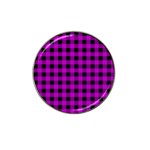 Purple Black Buffalo Plaid Hat Clip Ball Marker