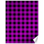 Purple Black Buffalo Plaid Canvas 18  x 24 