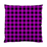 Purple Black Buffalo Plaid Standard Cushion Case (Two Sides)