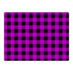 Purple Black Buffalo Plaid Double Sided Flano Blanket (Mini) 