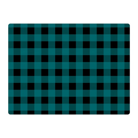 Teal Black Buffalo Plaid Double Sided Flano Blanket (Mini)  from ArtsNow.com 35 x27  Blanket Front
