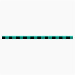 Turquoise Black Buffalo Plaid Roll Up Canvas Pencil Holder (S) from ArtsNow.com Strap