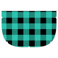 Turquoise Black Buffalo Plaid Makeup Case (Small) from ArtsNow.com Side Right