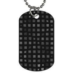 Abstract Black Checkered Pattern Dog Tag (Two Sides) from ArtsNow.com Front