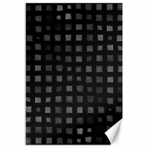 Abstract Black Checkered Pattern Canvas 12  x 18  from ArtsNow.com 11.88 x17.36  Canvas - 1