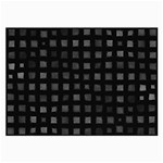 Abstract Black Checkered Pattern Large Glasses Cloth (2 Sides)