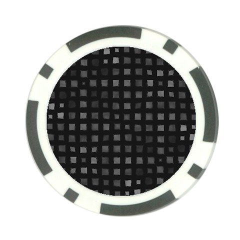 Abstract Black Checkered Pattern Poker Chip Card Guard from ArtsNow.com Front