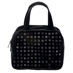 Abstract Black Checkered Pattern Classic Handbag (Two Sides) from ArtsNow.com Back