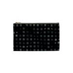 Abstract Black Checkered Pattern Cosmetic Bag (Small)