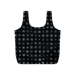 Abstract Black Checkered Pattern Full Print Recycle Bag (S) from ArtsNow.com Front