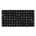 Abstract Black Checkered Pattern Satin Shawl