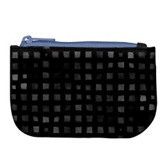 Abstract Black Checkered Pattern Large Coin Purse from ArtsNow.com Front
