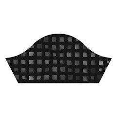 Abstract Black Checkered Pattern Cotton Crop Top from ArtsNow.com Right Sleeve