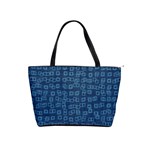 Blue Abstract Checks Pattern Classic Shoulder Handbag