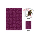 Plum Abstract Checks Pattern Playing Cards Single Design (Mini)