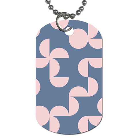 Pink And Blue Shapes Dog Tag (Two Sides) from ArtsNow.com Front