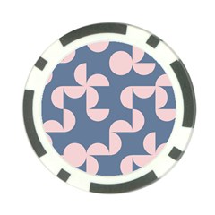 Pink And Blue Shapes Poker Chip Card Guard (10 pack) from ArtsNow.com Front
