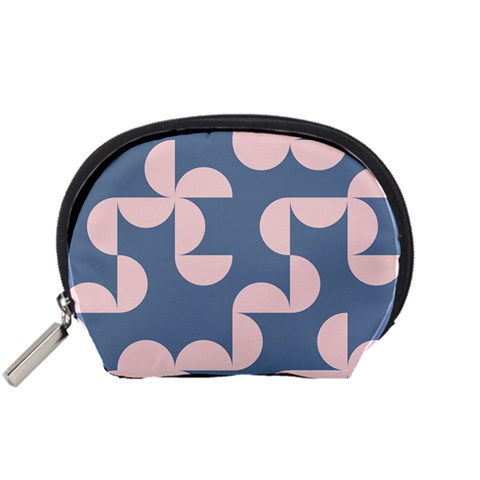 Pink And Blue Shapes Accessory Pouch (Small) from ArtsNow.com Front
