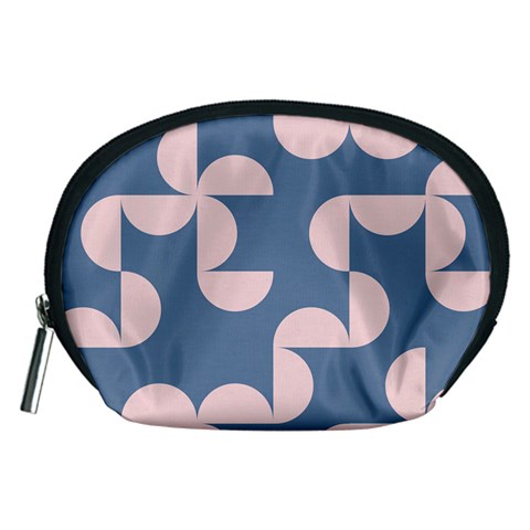 Pink And Blue Shapes Accessory Pouch (Medium) from ArtsNow.com Front