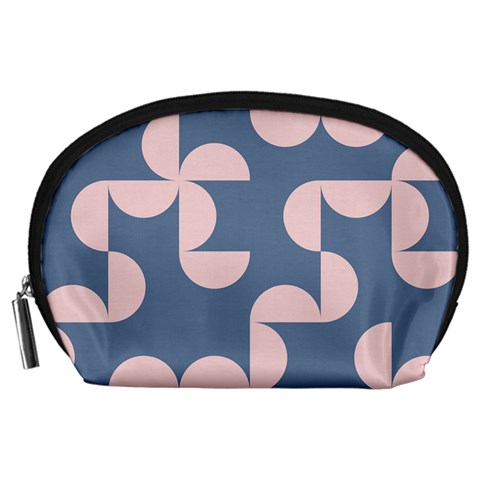 Pink And Blue Shapes Accessory Pouch (Large) from ArtsNow.com Front