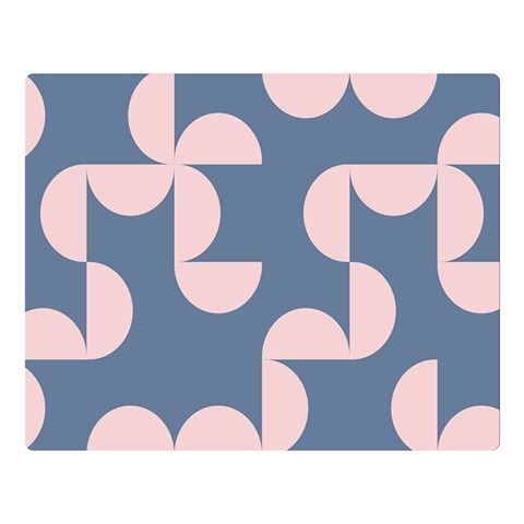 Pink And Blue Shapes Double Sided Flano Blanket (Large)  from ArtsNow.com 80 x60  Blanket Front