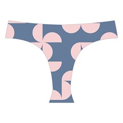 Pink And Blue Shapes Cross Back Hipster Bikini Set from ArtsNow.com Front Under
